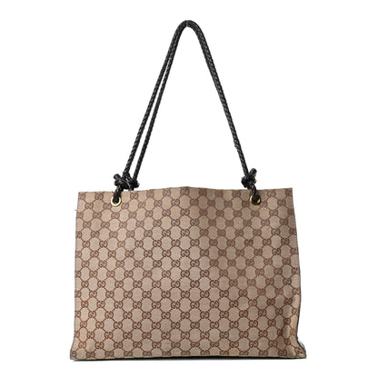 Gucci Monogram Woven Shoulder Bag Brown 1 of 4