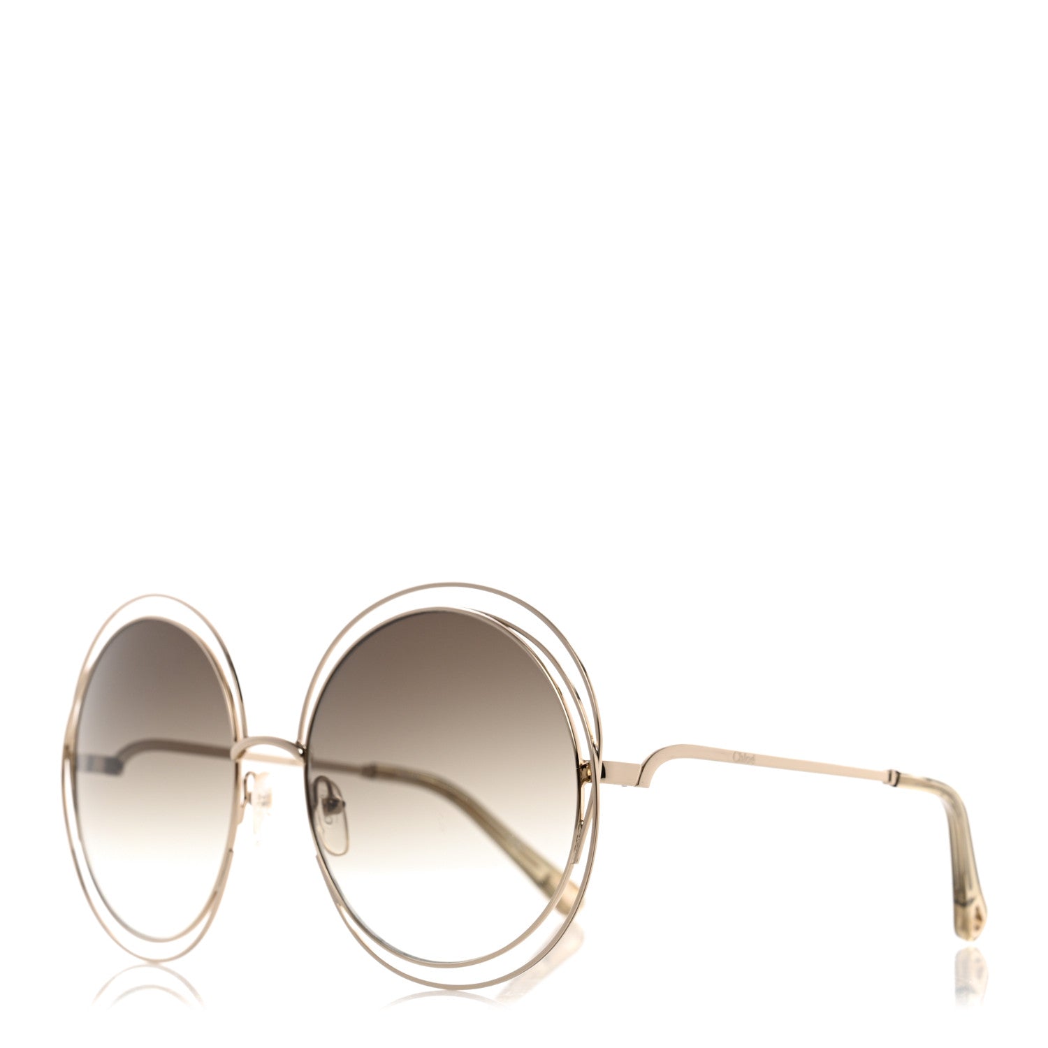 Chloe Oversize Round Carlina Oversized Round Sunglasses CE114SD Brown 1 of 7