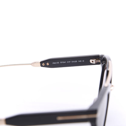 Tom Ford Alex Squared Sunglasses TF541 Shiny Black Gradient Brown 5 of 8