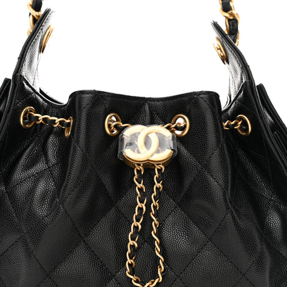 Chanel Caviar Quilted Mini Chanel 25 Handbag Black 8 of 11