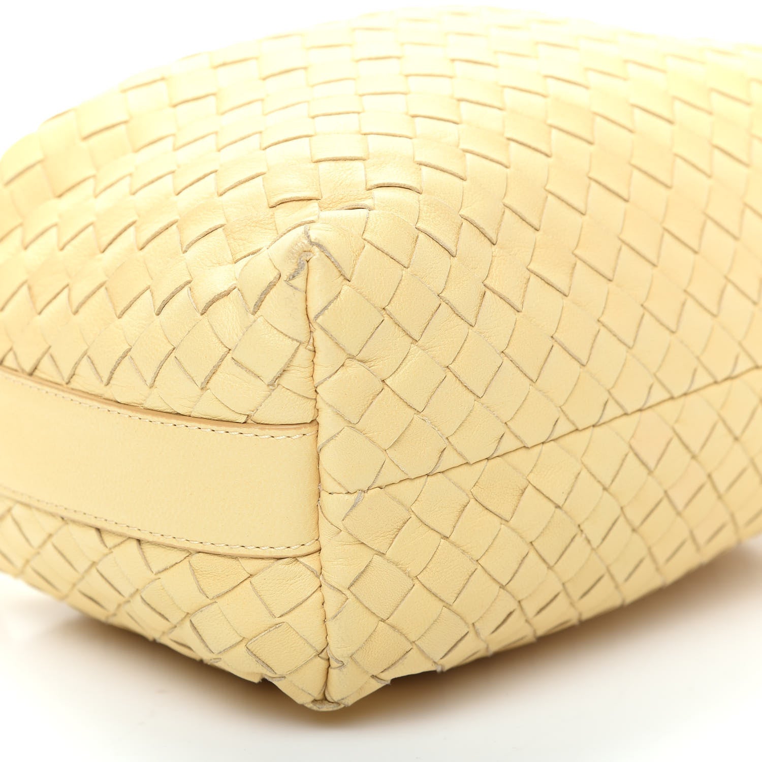 Bottega Veneta Nappa Intrecciato Large Cosmetic Case Banane 6 of 9