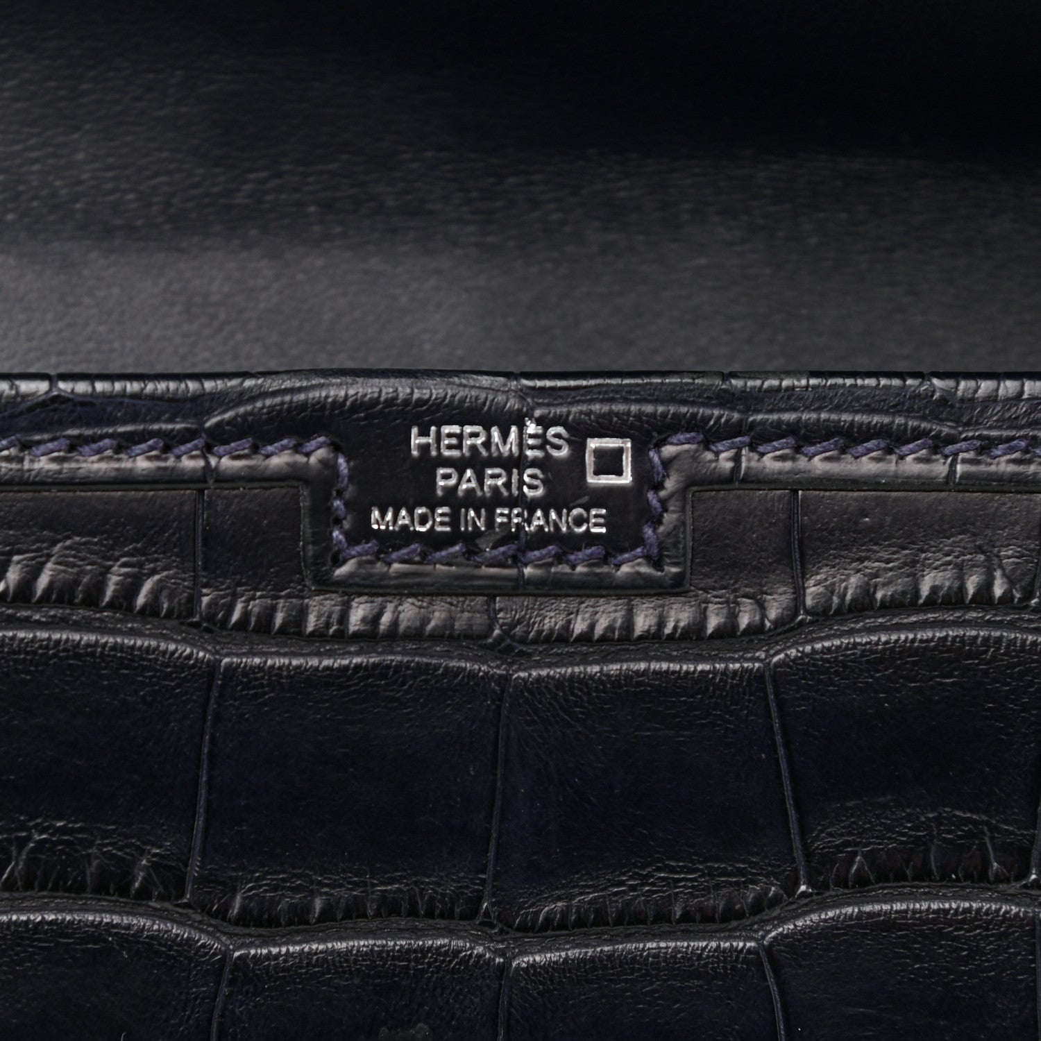 Hermes Matte Alligator Jige Duo Clutch Bleu Indigo 6 of 10
