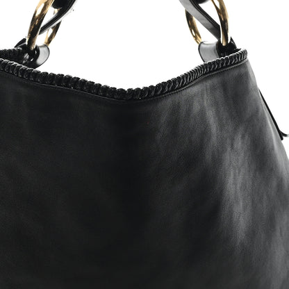 Gucci Calfskin Large Horsebit Chain Hobo Black 8 of 12