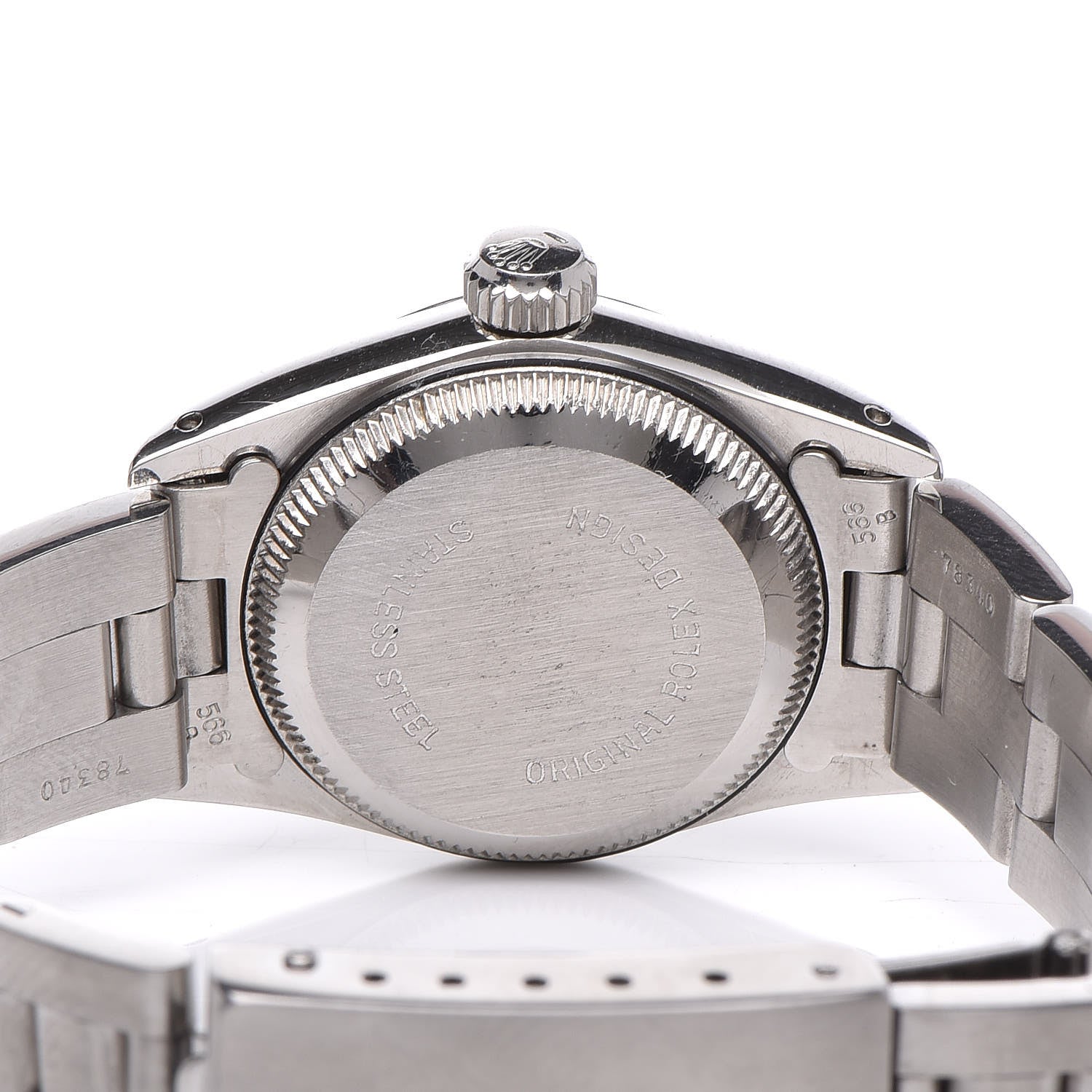 Rolex Stainless Steel 24mm Oyster Perpetual Watch White Roman 67180 7 of 8