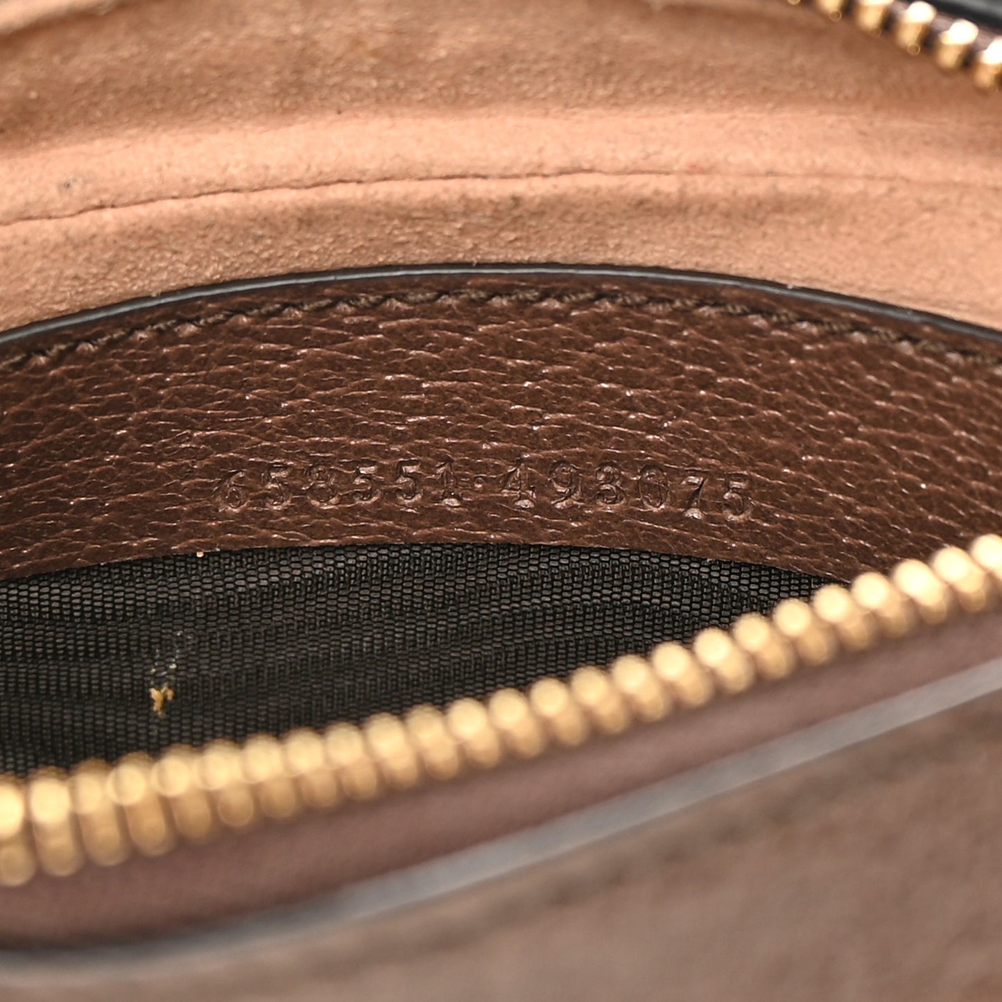 GG Supreme Monogram Textured Calfskin Web Mini Ophidia Half Moon Hobo Beige Ebony New Acero