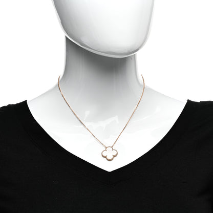Van Cleef & Arpels 18K Rose Gold Mother of Pearl "Edition Ginza" Magic Alhambra Pendant Necklace 2 of 6