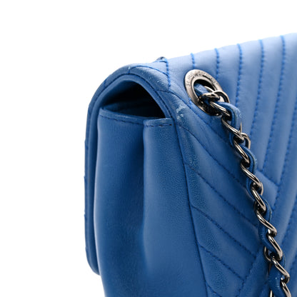 Chanel Lambskin Quilted Medium CC Crossing Flap Blue 13 of 13
