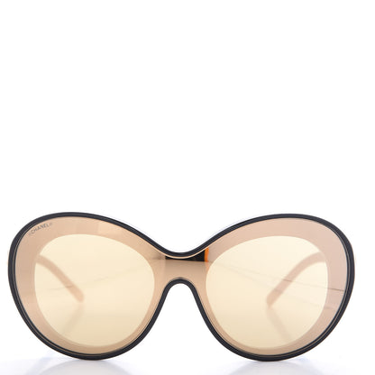 Chanel Shield Sunglasses S6222 Black Gold 3 of 7