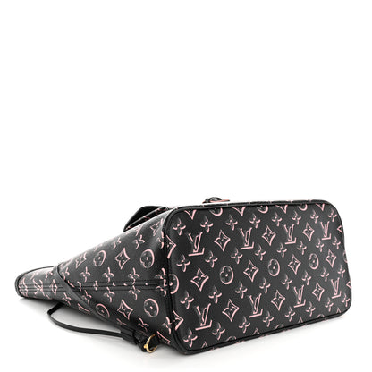 Louis Vuitton Monogram Fall For You Neverfull MM Black 5 of 10