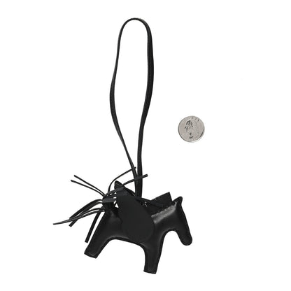 Hermes Milo Lambskin Grigri Rodeo Pegase Horse Bag Charm PM So Black 2 of 5