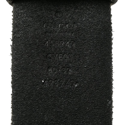 Gucci Faded Calfskin Snake Double G 40mm Belt 80 32 Black 3 of 6