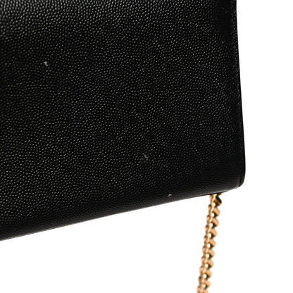 Saint Laurent Grain De Poudre Small Monogram Kate Satchel Black 8 of 14