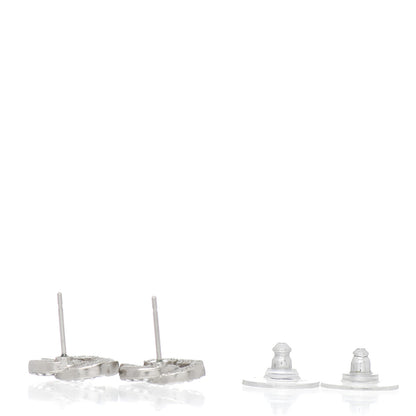 Chanel Crystal CC Earrings Silver 3 of 5