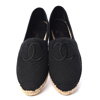 Chanel Fabric Biarritz CC Espadrilles 40 Black 5 of 11