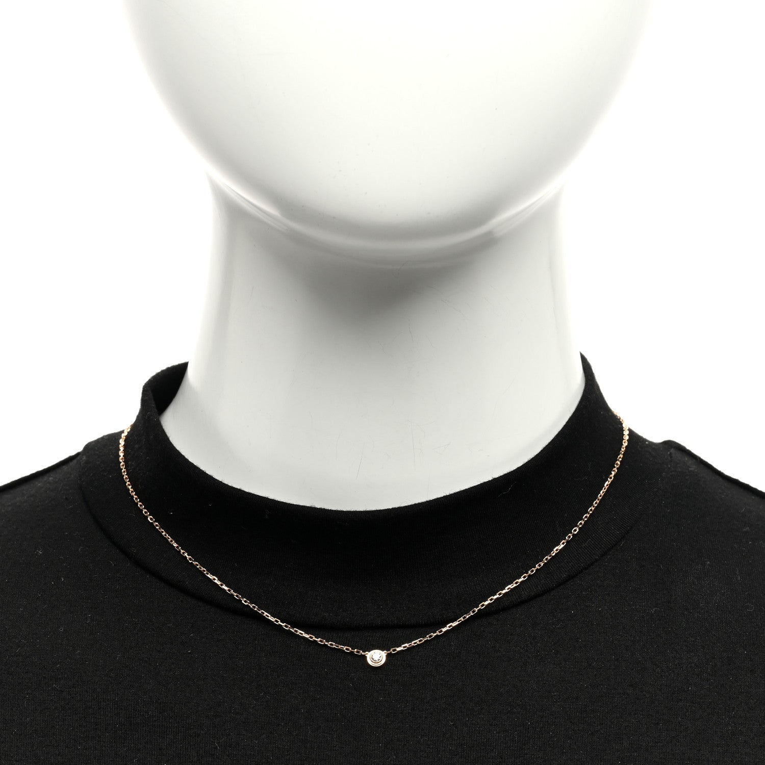 Cartier 18K Pink Gold Diamond SM D'Amour Pendant Necklace 2 of 5