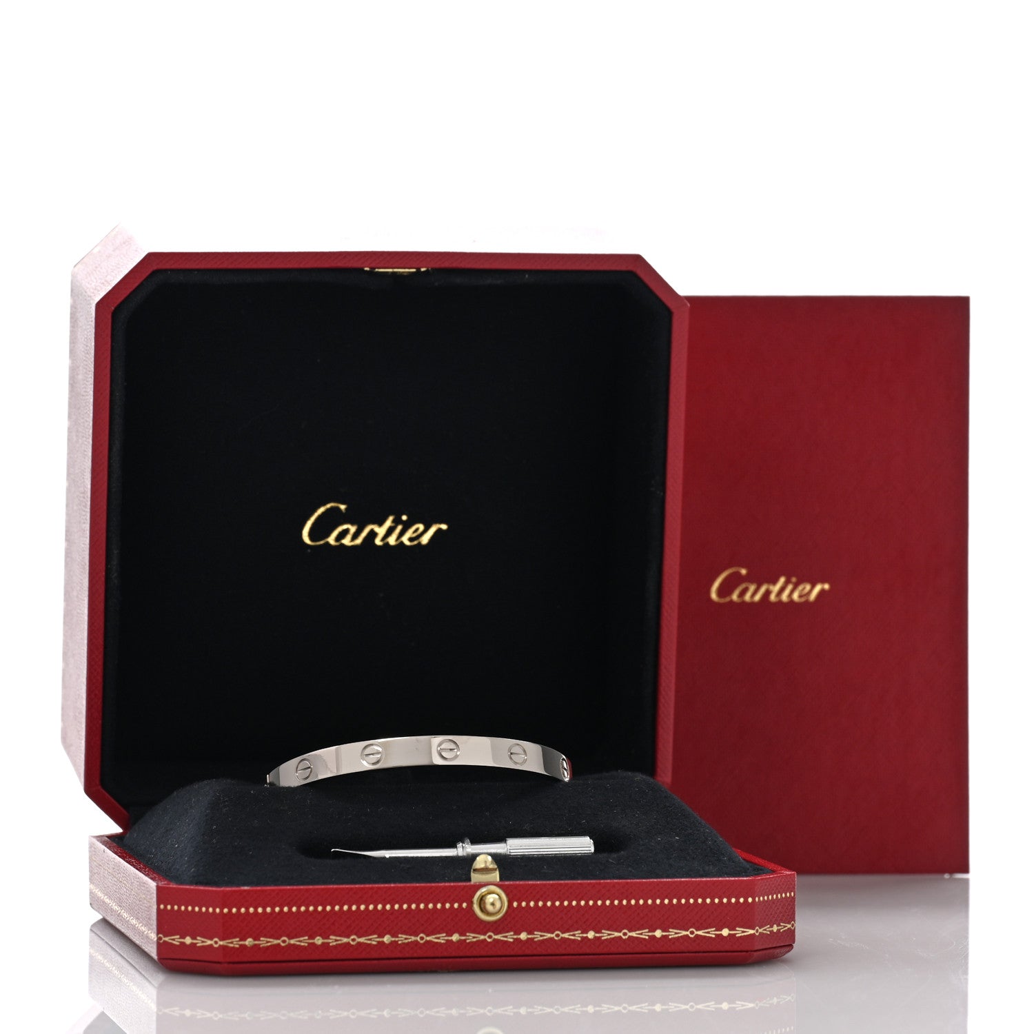 Cartier 18K White Gold LOVE Bracelet 17 2 of 7