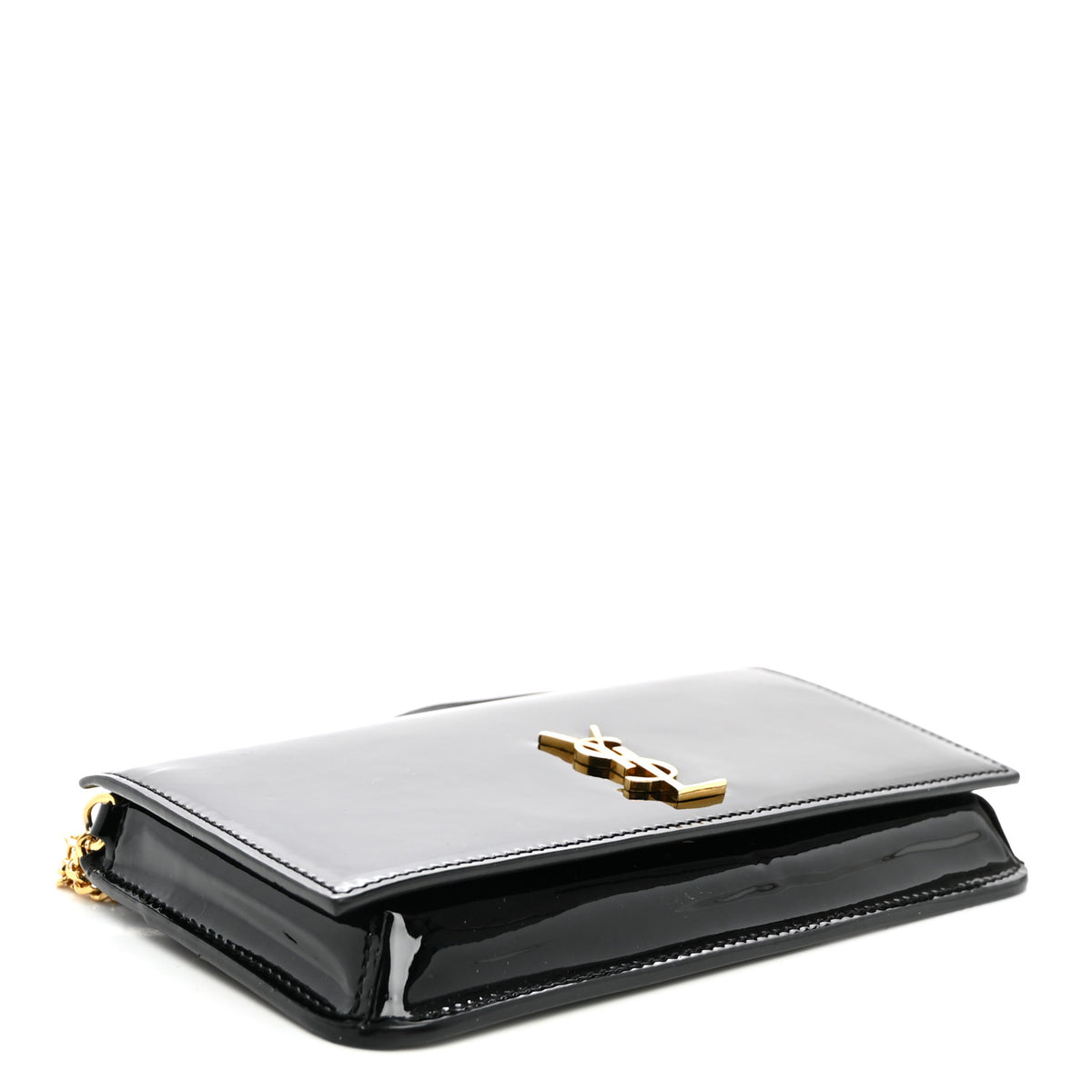Saint Laurent Patent Monogram Phone Holder Crossbody Black 4 of 11