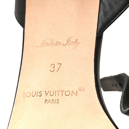 Louis Vuitton Calfskin Perforated Shake Slingback Pumps 37 Black 8 of 9