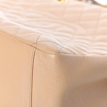 Chanel Caviar Quilted Grand Shopping Tote GST Beige Clair 9 of 12