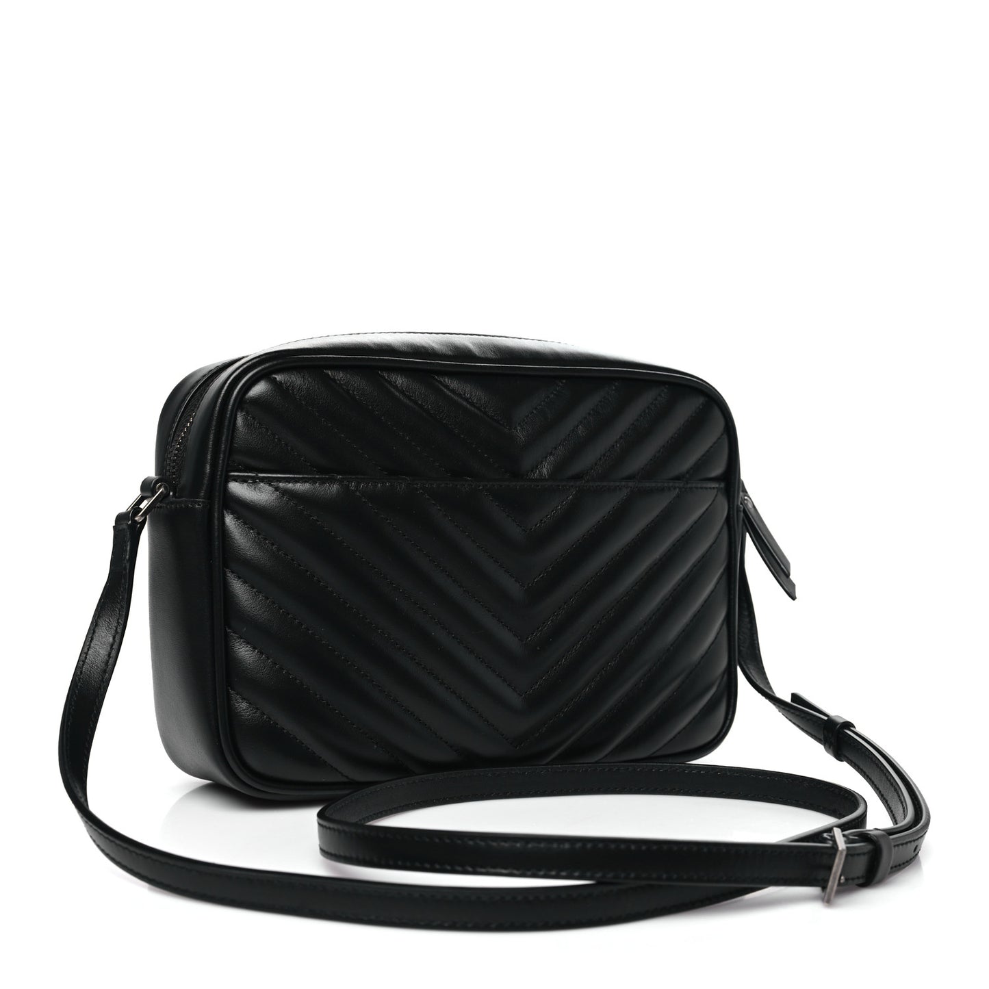Calfskin Matelasse Monogram Lou Camera Bag Black