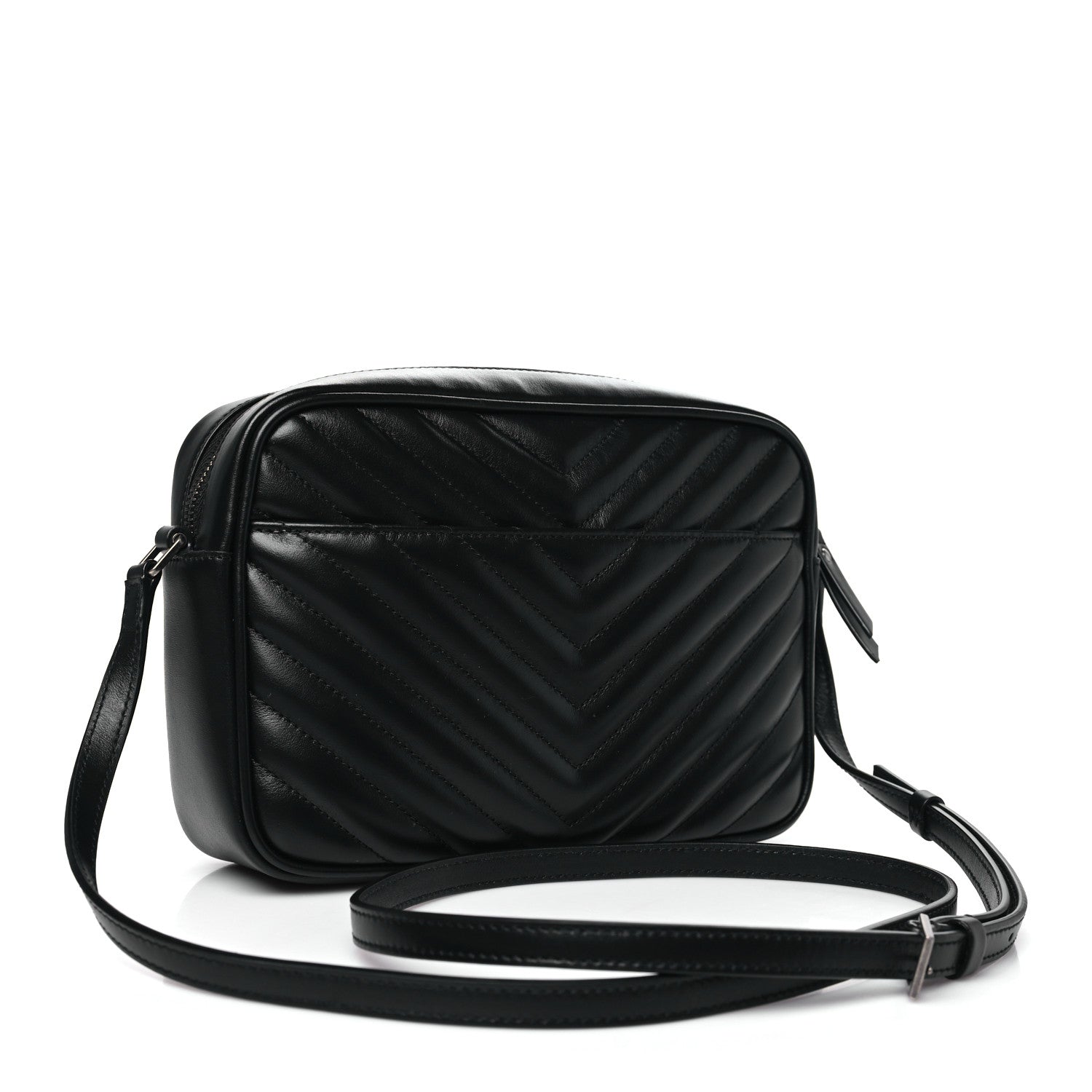Saint Laurent Calfskin Matelasse Monogram Lou Camera Bag Black 3 of 10