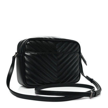 Saint Laurent Calfskin Matelasse Monogram Lou Camera Bag Black 3 of 10