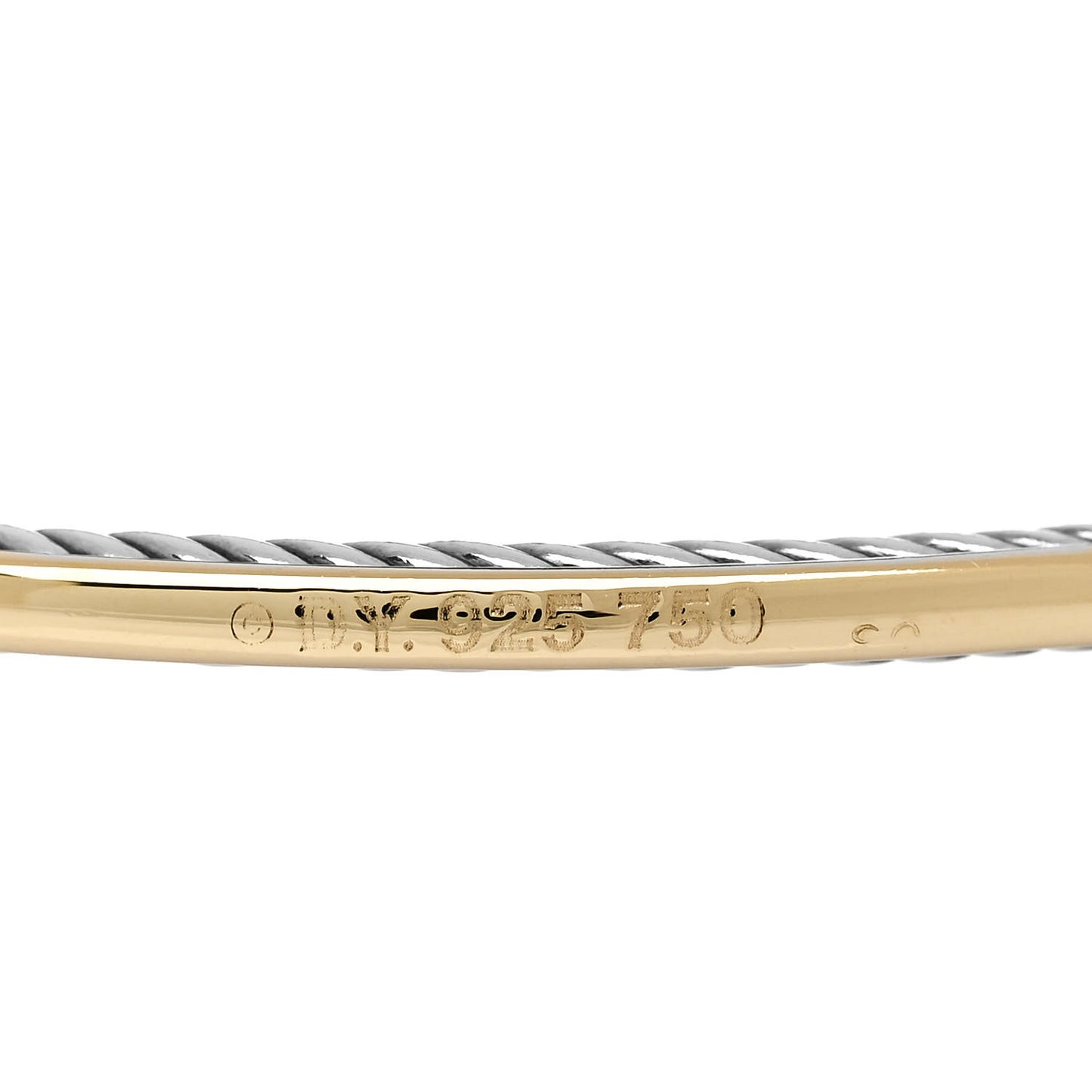 Sterling Silver 18K Yellow Gold Citrine Confetti Bangle Bracelet