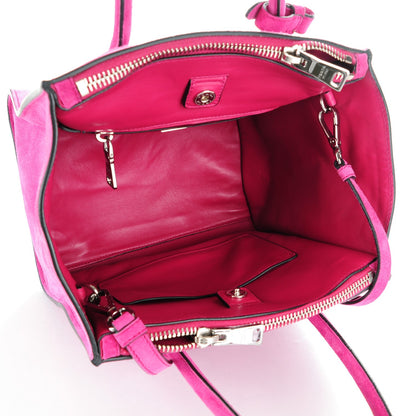 Prada Scamosciato Suede Twin Pocket Tote Fuxia 5 of 9