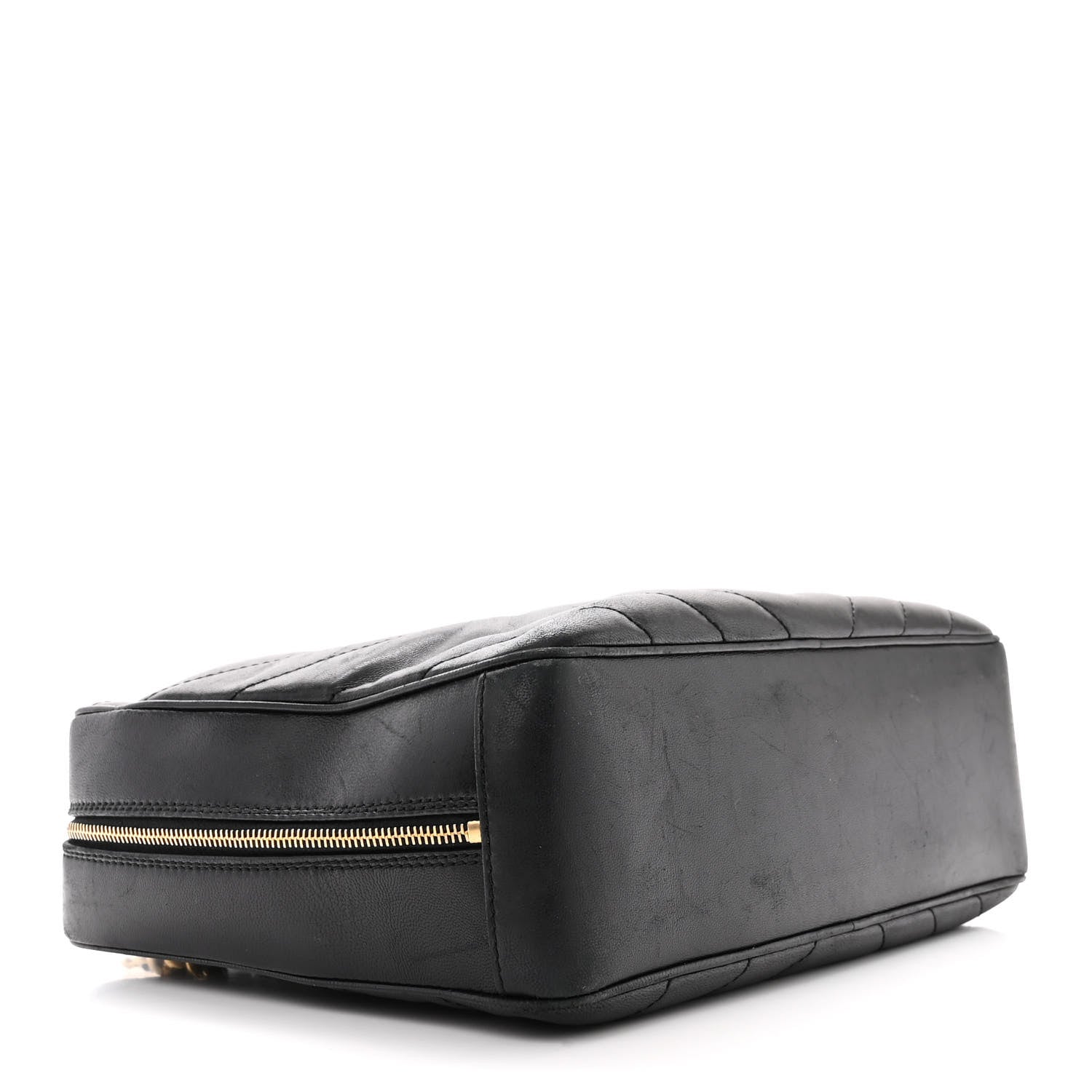 Chanel Lambskin Chevron Quilted Camera Case Black 4 of 13