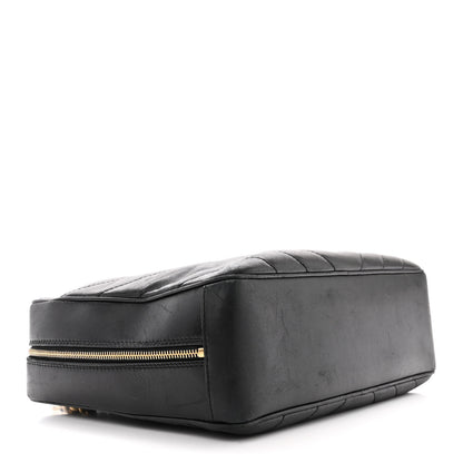 Chanel Lambskin Chevron Quilted Camera Case Black 4 of 13