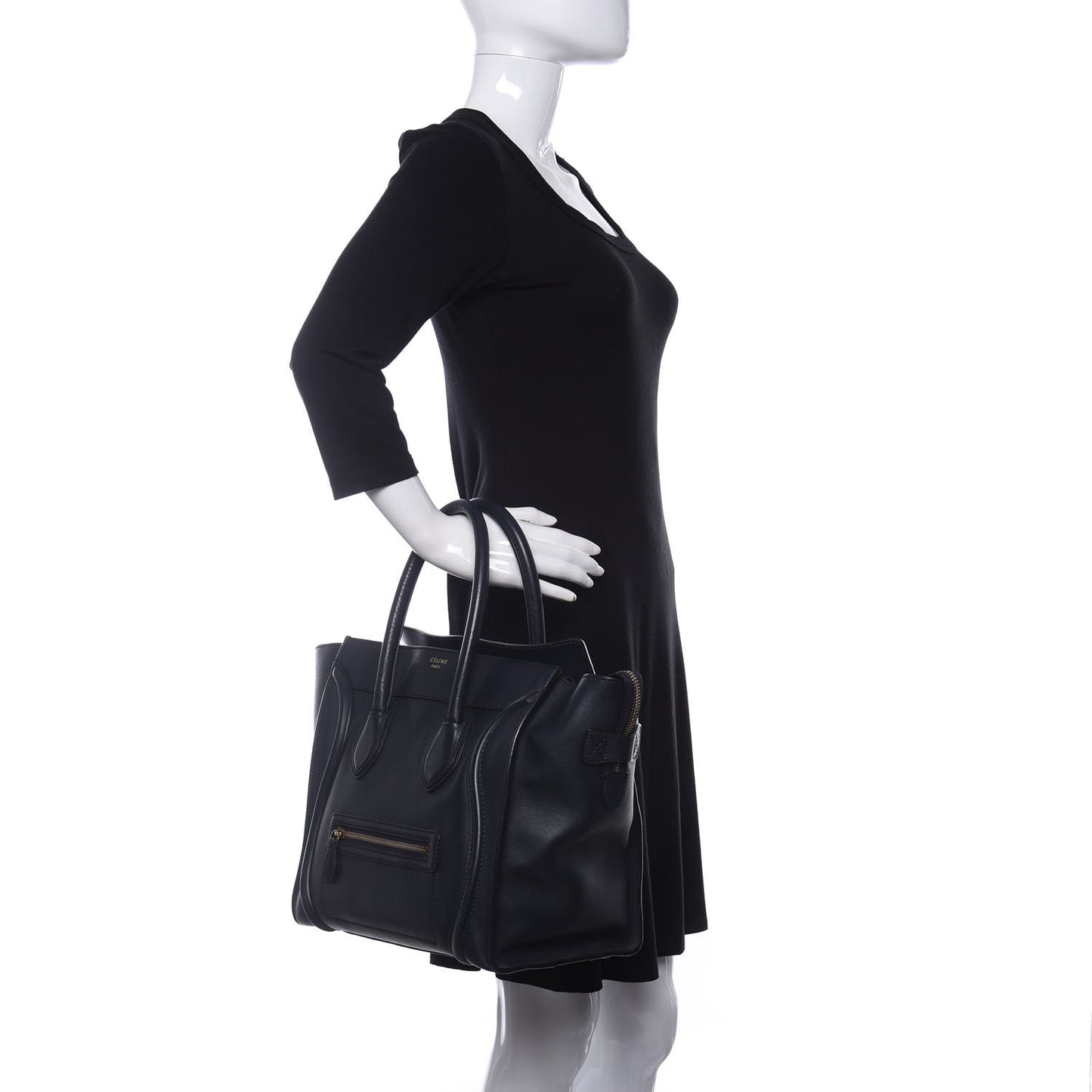 Smooth Calfskin Mini Luggage Navy Blue