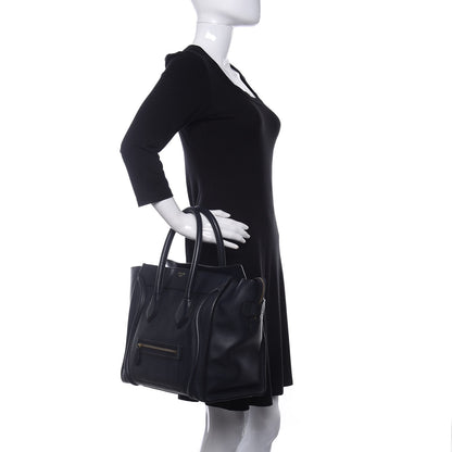 Celine Smooth Calfskin Mini Luggage Navy Blue 2 of 20
