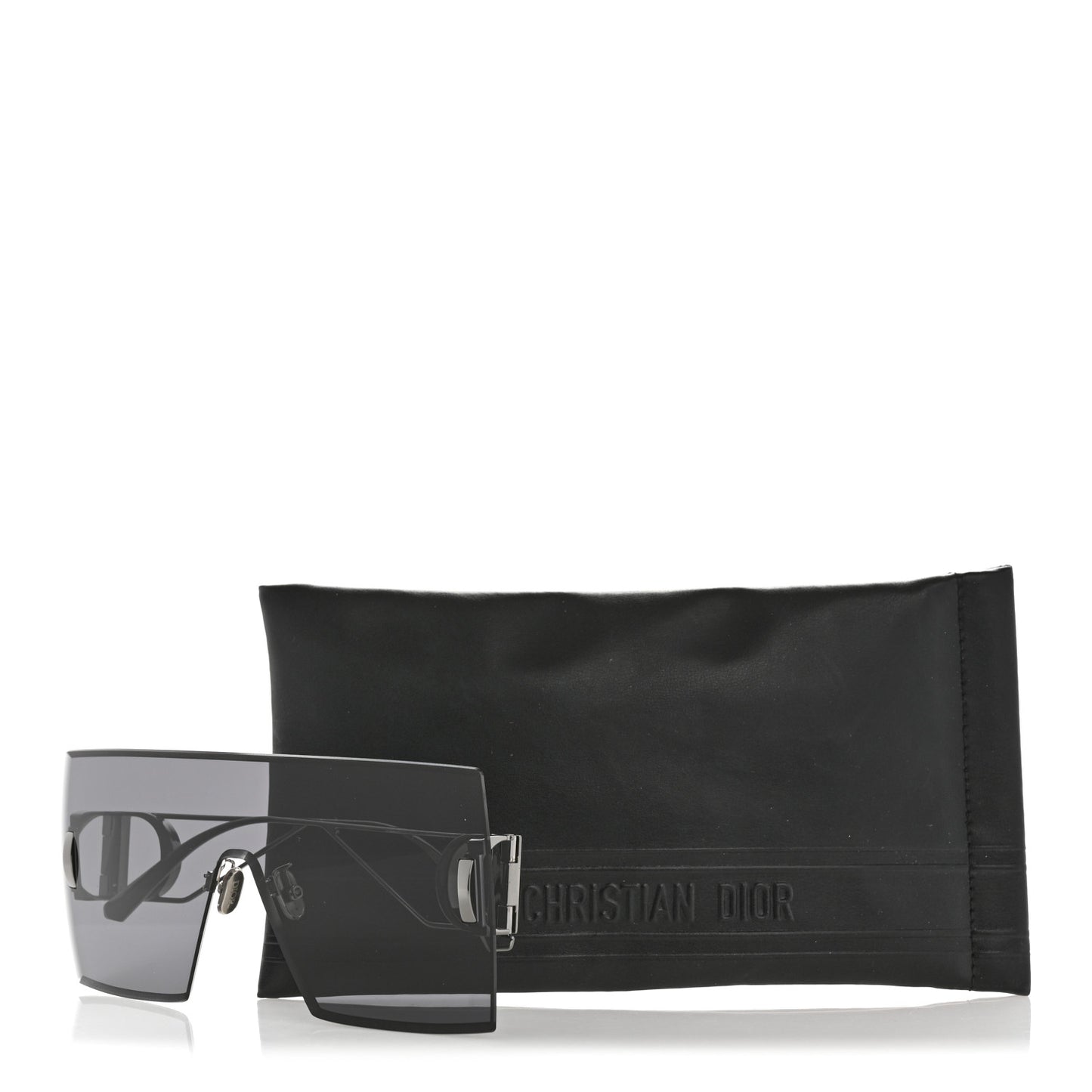 Metal Square 30 Montaigne Sunglasses  Shiny Gunmetal Smoke