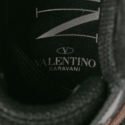 Valentino Garavani Suede Mesh Womens Bounce Sneakers 37 Black Water Rose 7 of 9