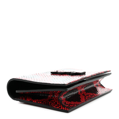 Saint Laurent Ayers Monogram Toy Kate Strap Wallet Black Red 4 of 8