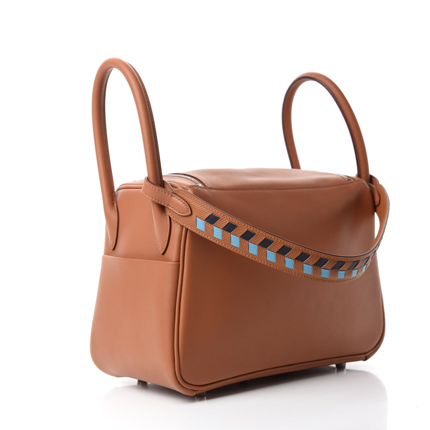 Swift Epsom Lindy 26 Tressage De Cuir Gold Bleu Du Nord