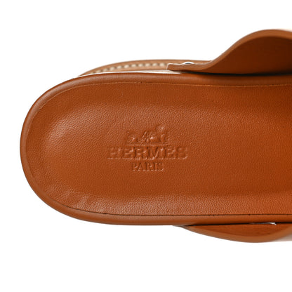 Hermes Calfskin Ellipse Mules 39 Marron Glaise 7 of 9