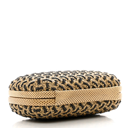 Bottega Veneta Nappa Intrecciato Beaded Knot Clutch Beige Black 4 of 6