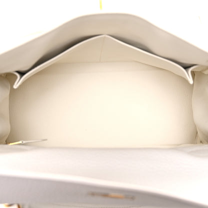 Hermes Taurillon Clemence Kelly Retourne 28 White 5 of 10