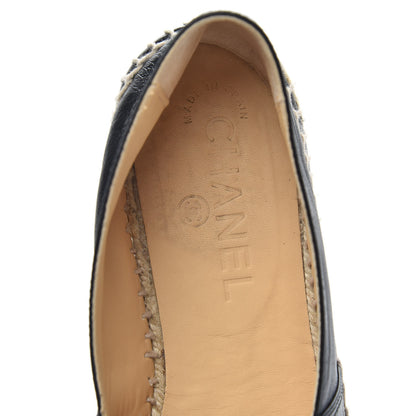Chanel Lambskin CC Espadrilles 41 Black 6 of 13