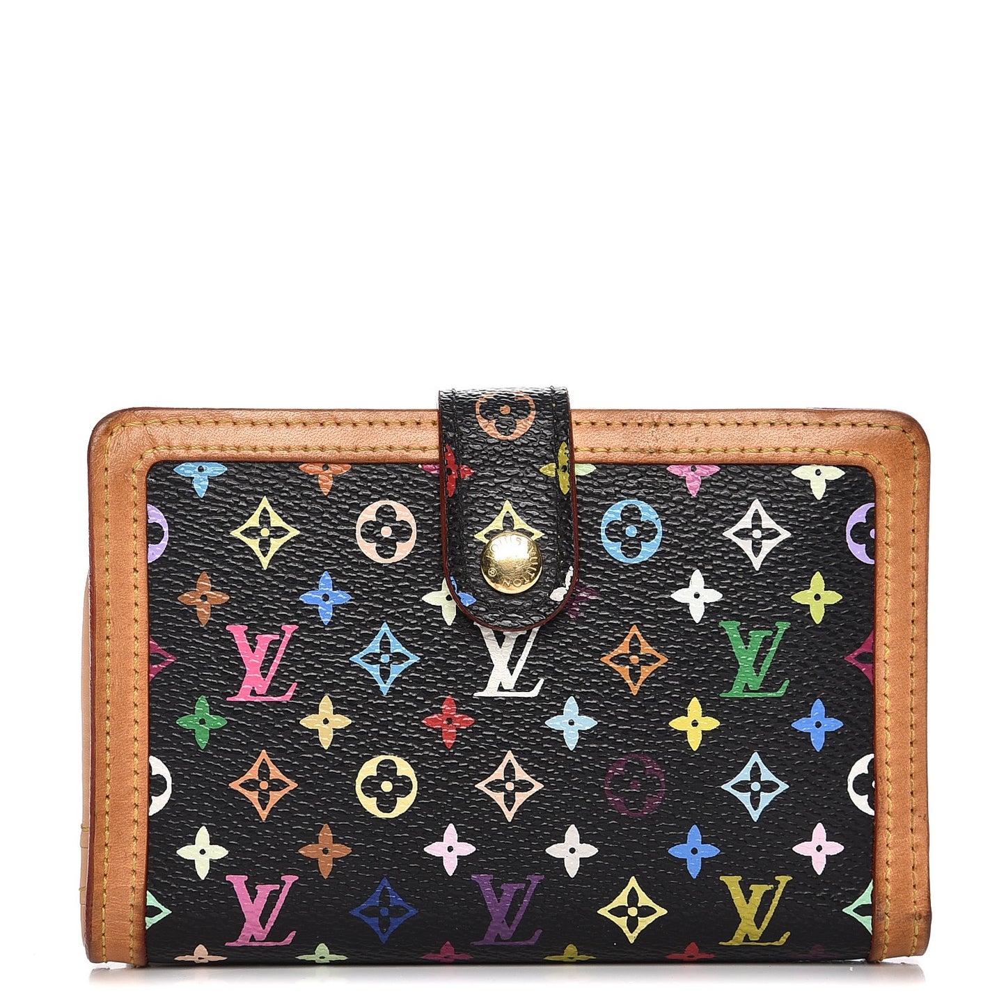 Monogram Multicolor French Purse Wallet Black