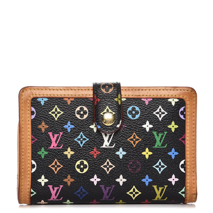 Louis Vuitton Monogram Multicolor French Purse Wallet Black 1 of 11