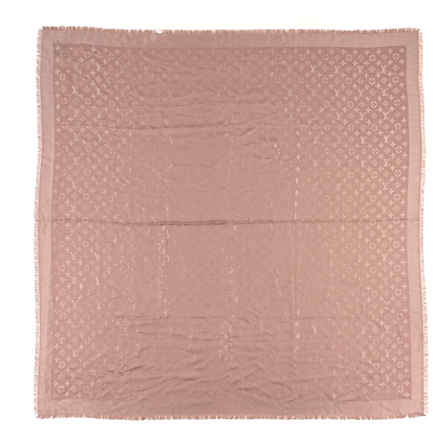 Louis Vuitton Silk Wool Monogram Shawl Kraft 1 of 3