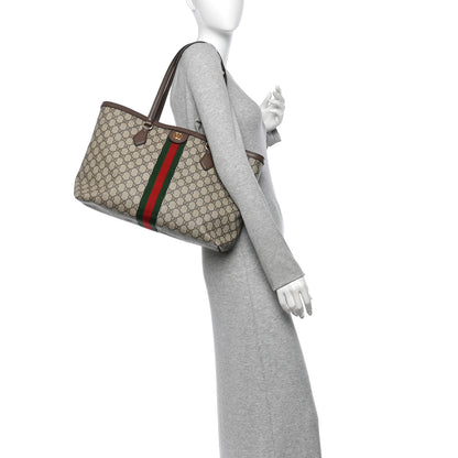 Gucci GG Supreme Monogram Medium Ophidia Shopping Tote Brown 2 of 10