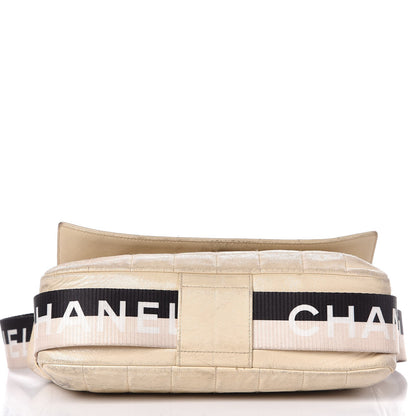 Chanel Lambskin Sport Flap Bag Beige Black 14 of 19