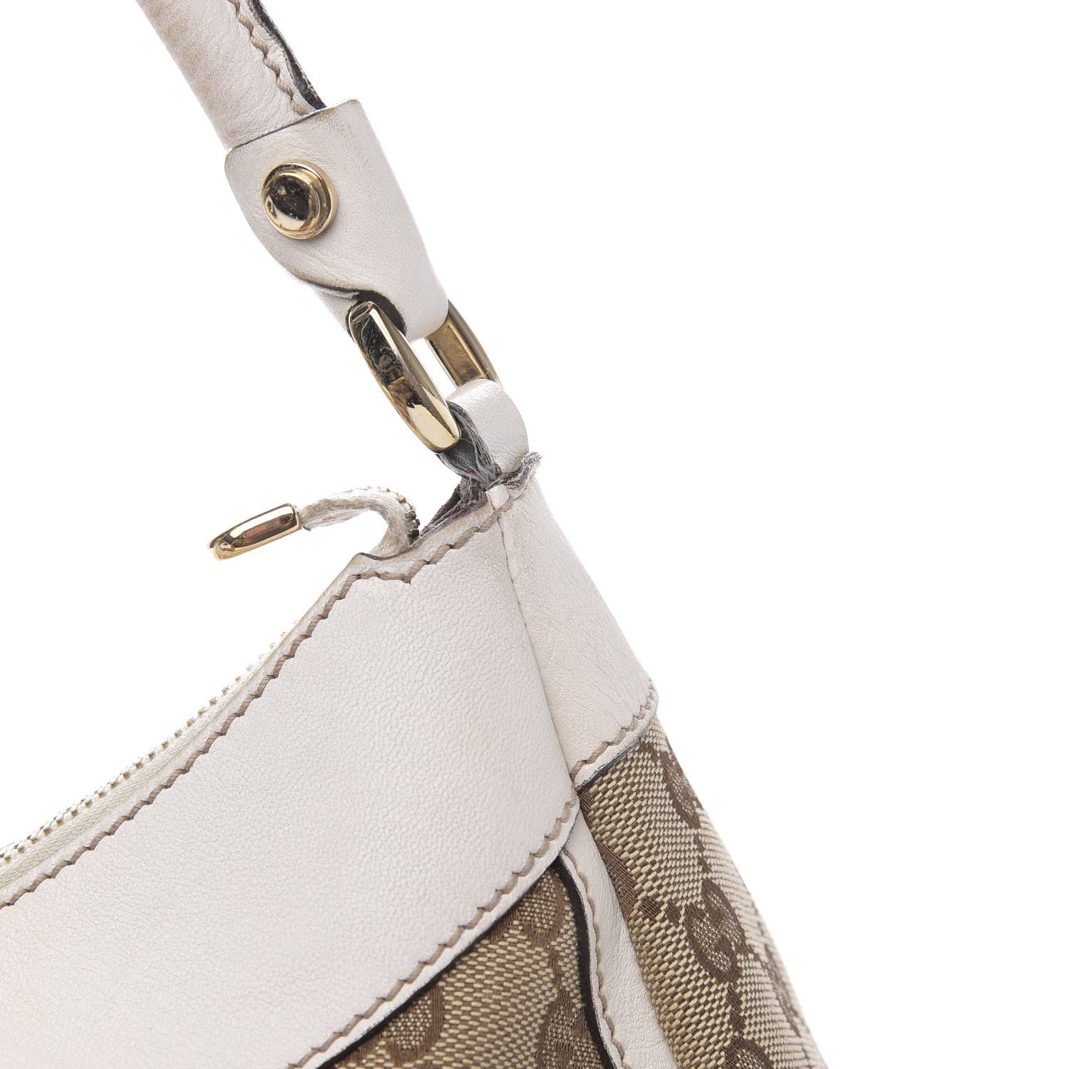 Gucci Monogram Large D Gold Hobo Off White 15 of 17