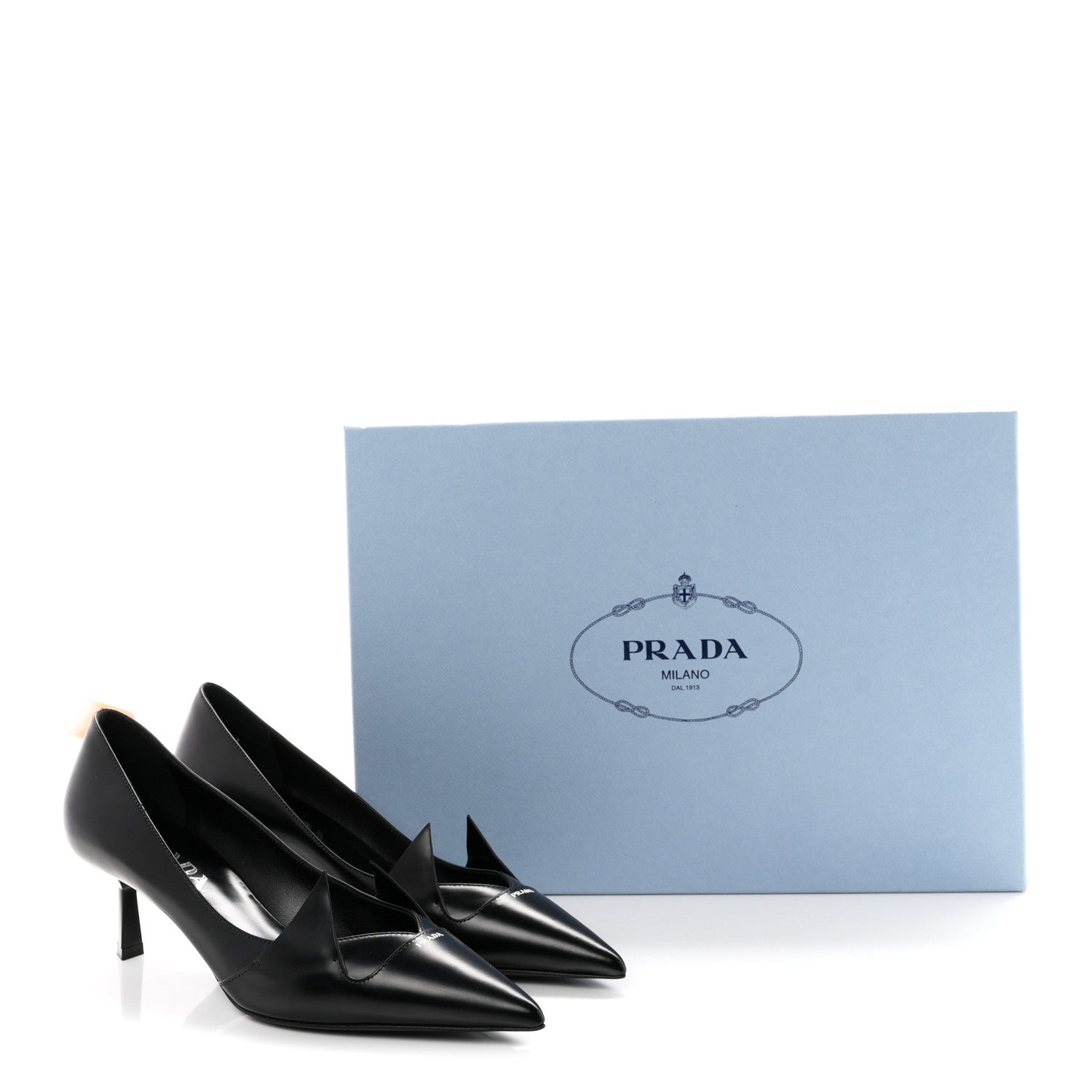 Prada Spazzolato Pointed Toe 55mm Pumps 37 Black 9 of 9