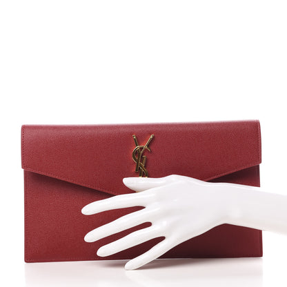 Saint Laurent Grain De Poudre Uptown Pouch Red 2 of 8