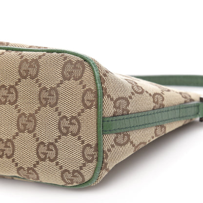 Gucci Monogram Web Boat Pochette Green 10 of 11