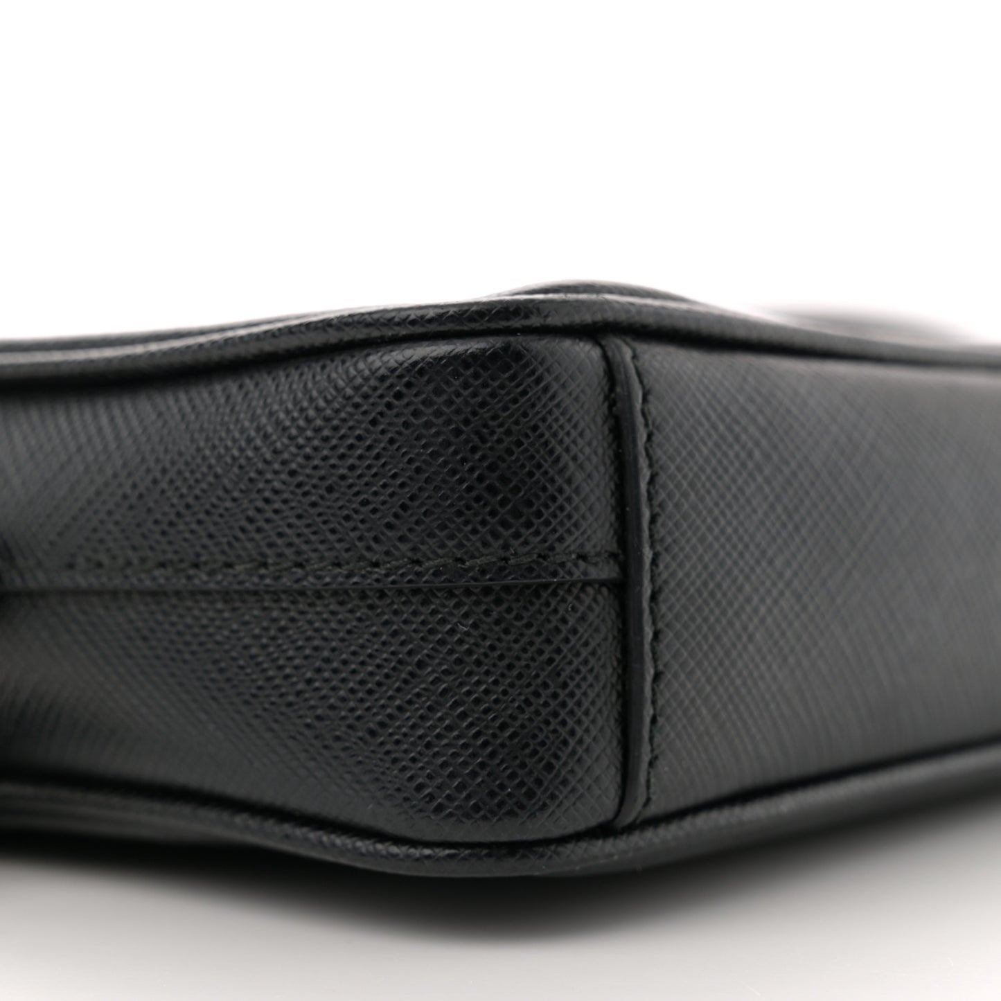 Saffiano Mini Camera Crossbody Bag Black